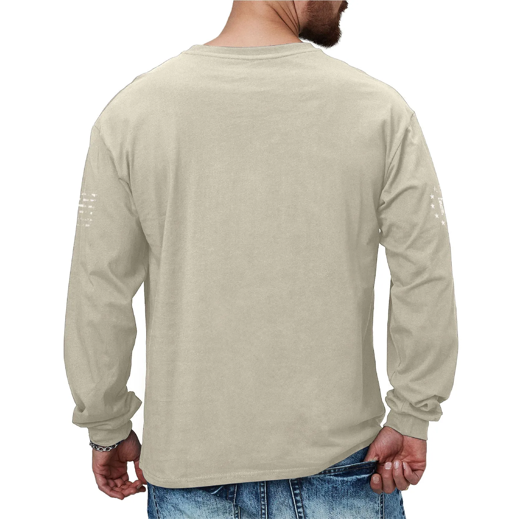 100% COTTON NATIVE AMERICAN GRAPHIC LONG SLEEVE T-SHIRT