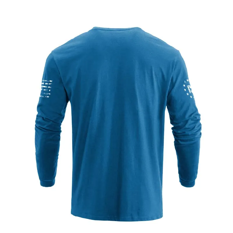 100% COTTON NATIVE AMERICAN GRAPHIC LONG SLEEVE T-SHIRT