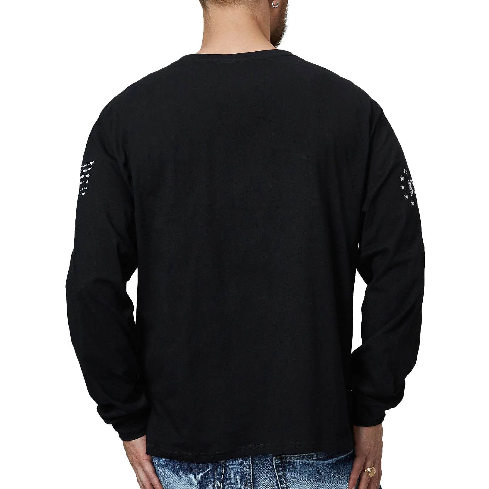 100% COTTON NATIVE AMERICAN GRAPHIC LONG SLEEVE T-SHIRT