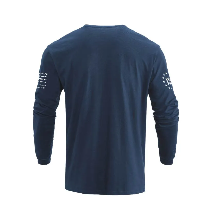 100% COTTON NATIVE AMERICAN GRAPHIC LONG SLEEVE T-SHIRT