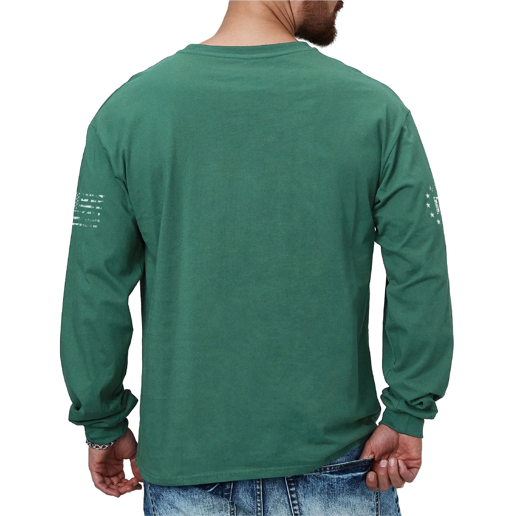 100% COTTON NATIVE AMERICAN GRAPHIC LONG SLEEVE T-SHIRT
