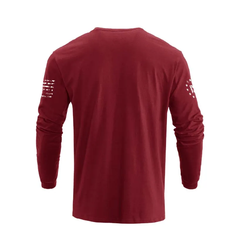 100% COTTON NATIVE AMERICAN GRAPHIC LONG SLEEVE T-SHIRT