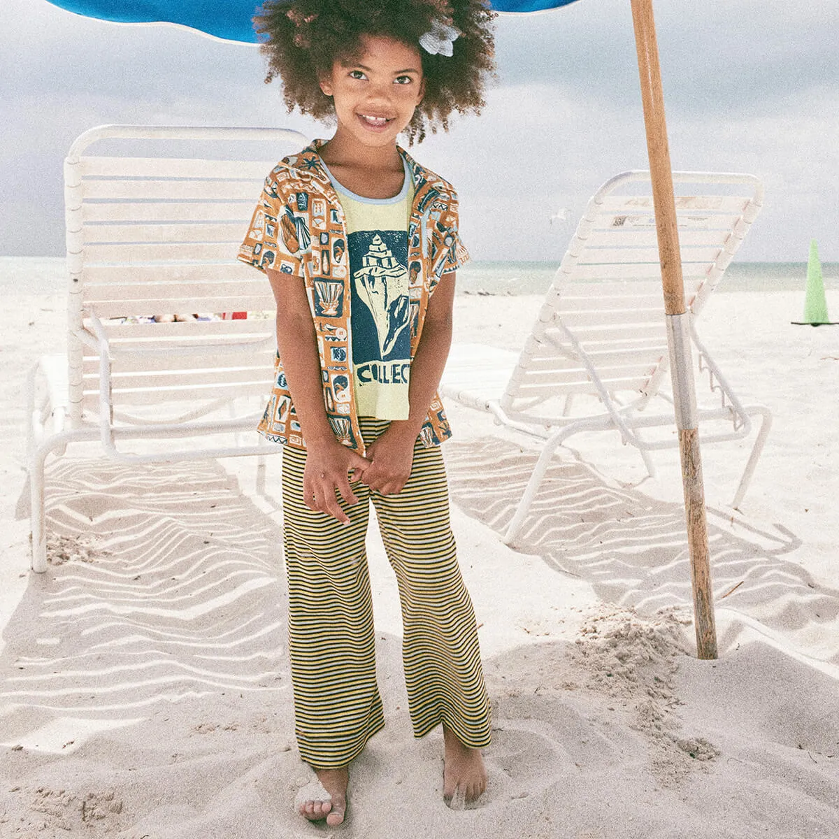 A-Pant in Bark Stripe by Misha & Puff