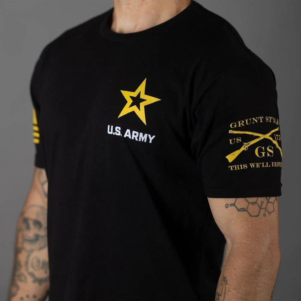Army Basic Full Logo T-Shirt - Black