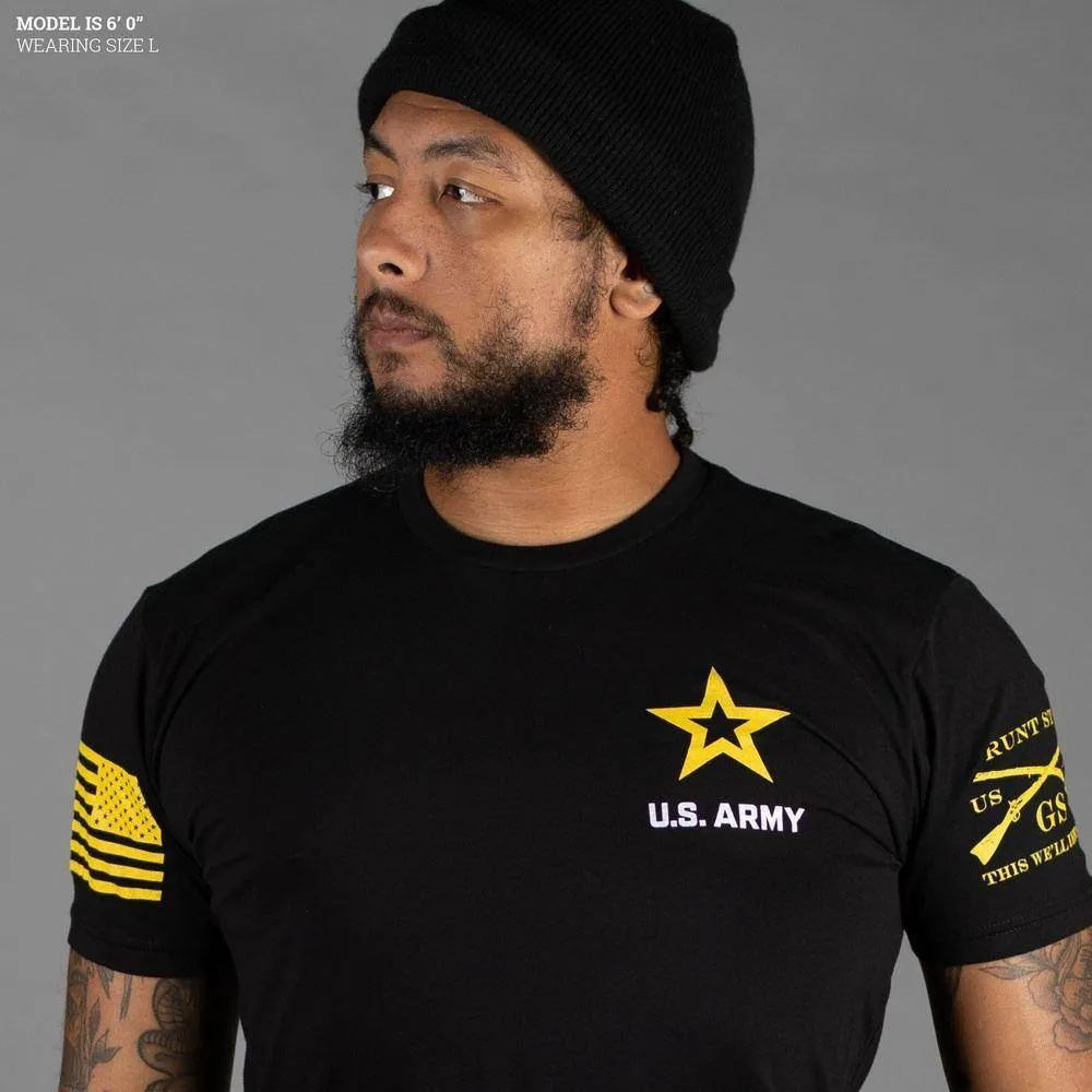 Army Basic Full Logo T-Shirt - Black