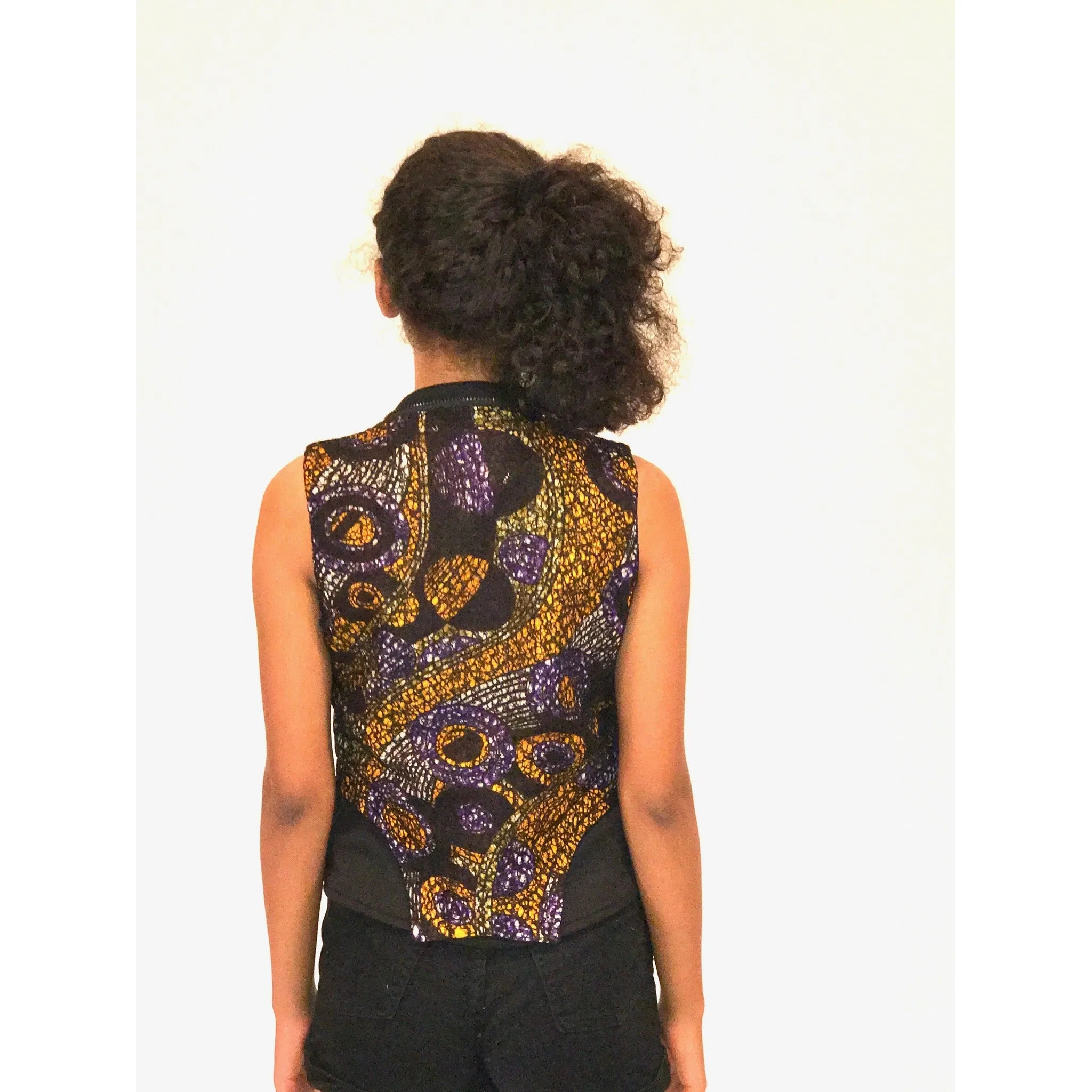 Ayona Lace Overlay Jacket - Sleeveless