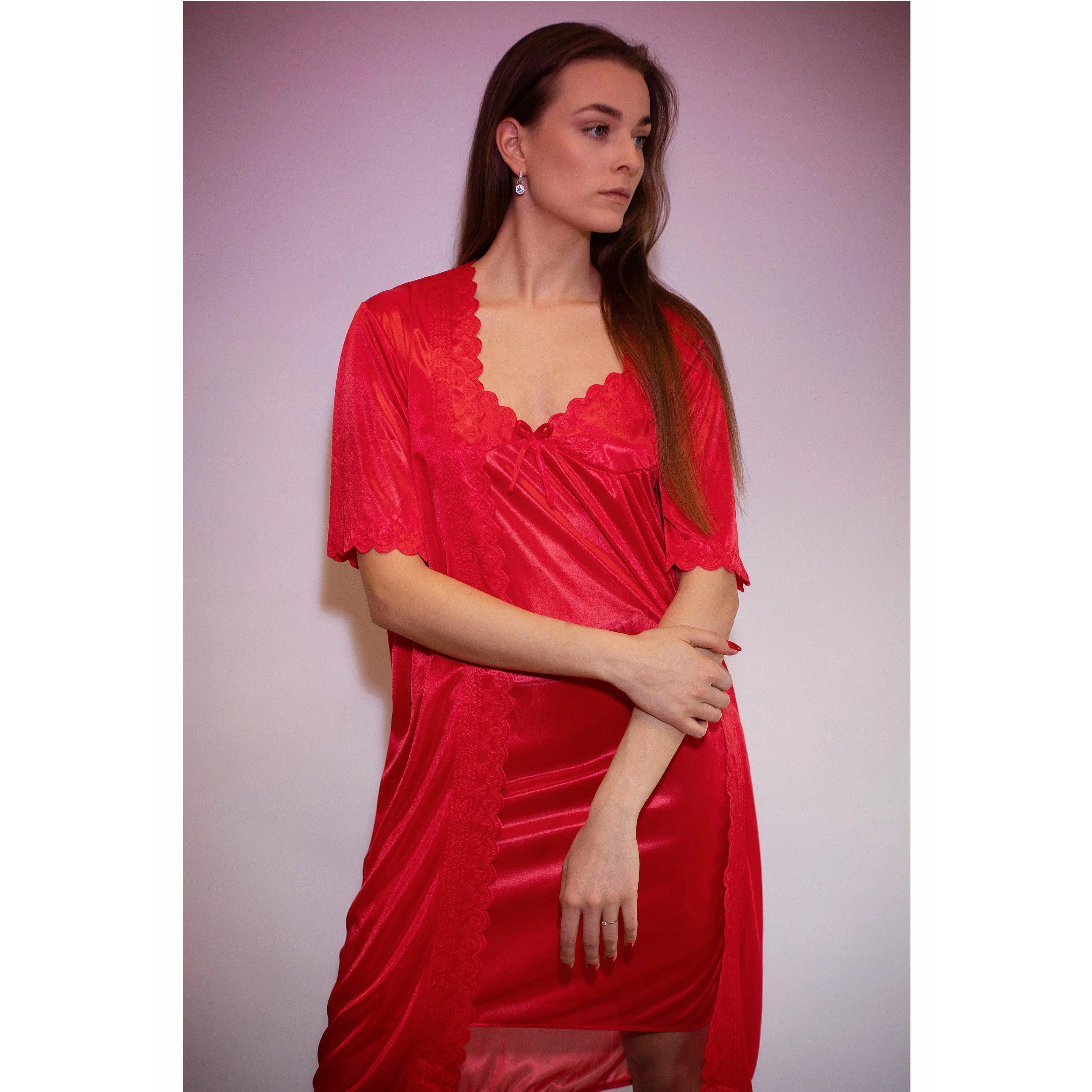 Blazing Silk Nightwear (Slip & Gown)