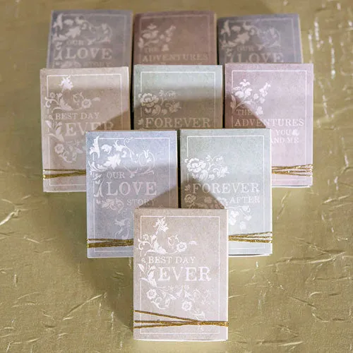 Book Themed Wedding Favor Kit (Pack of 8)