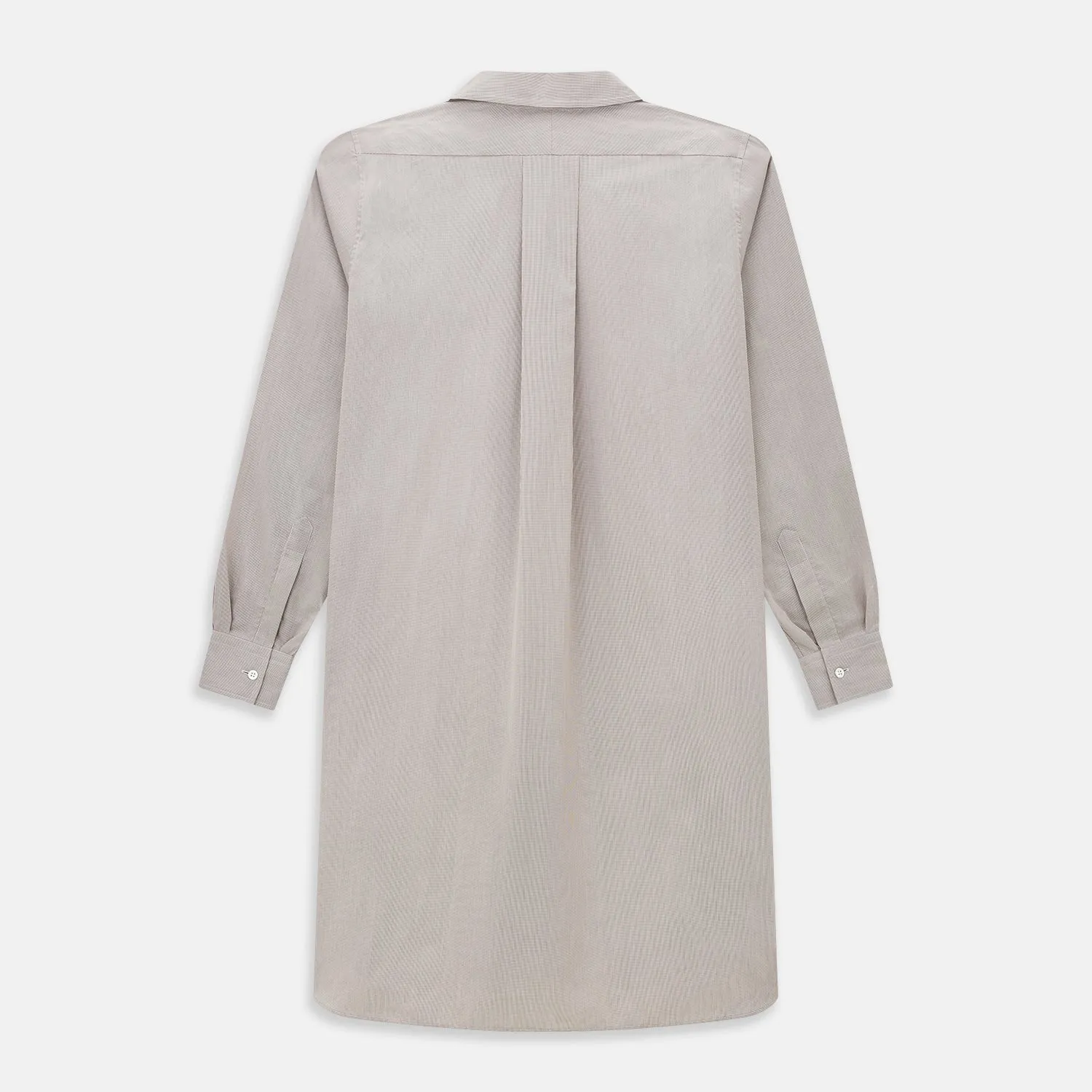 Brown Micro Check Quarzo Nightshirt