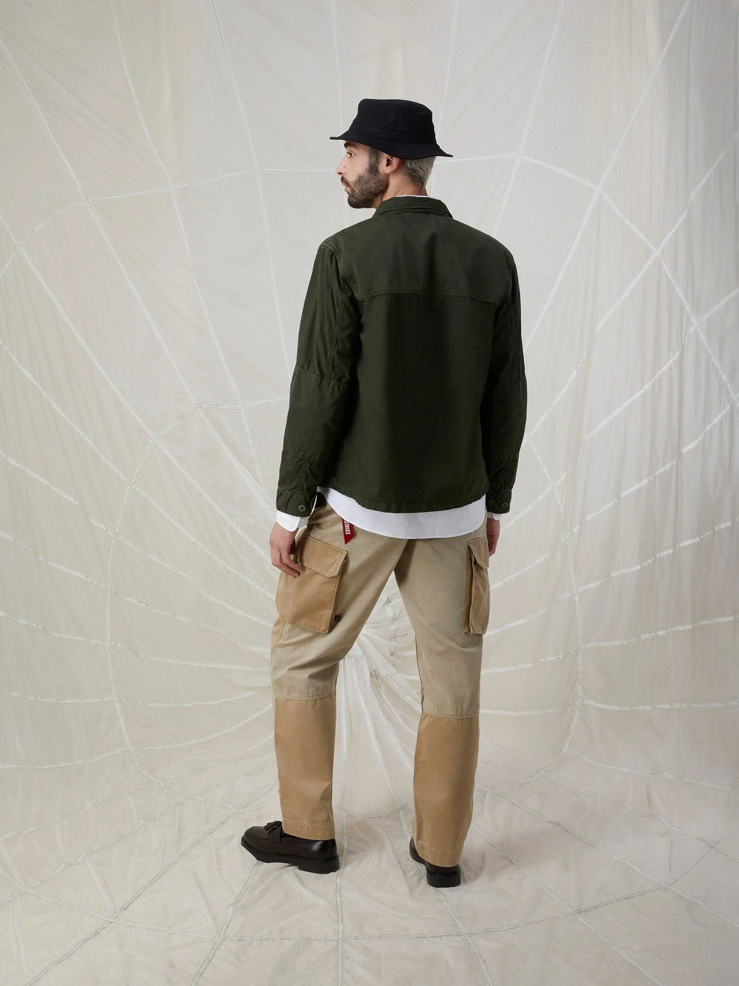 CONTRAST SHIRT JACKET (OG-107 GREEN)
