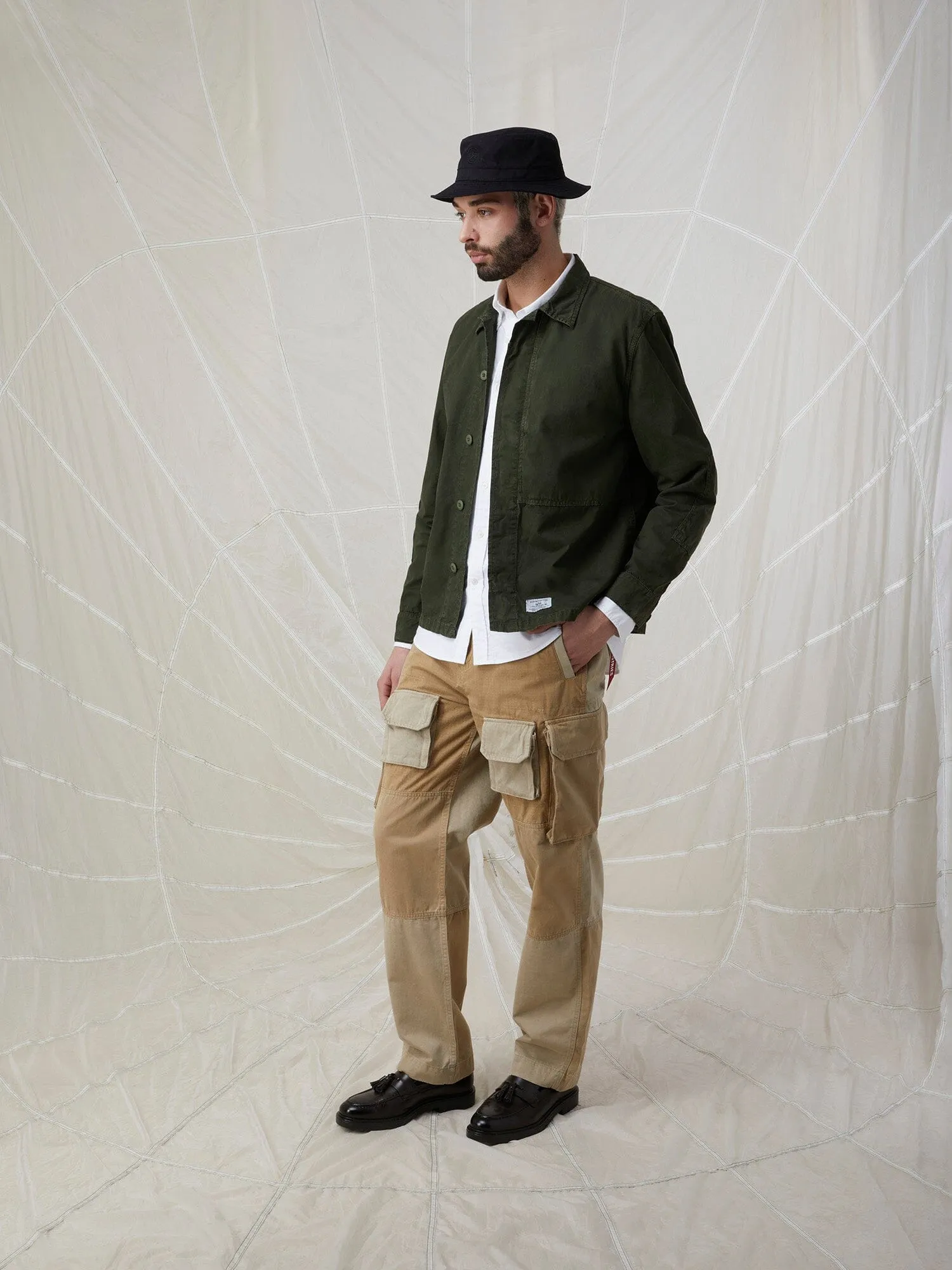 CONTRAST SHIRT JACKET (OG-107 GREEN)
