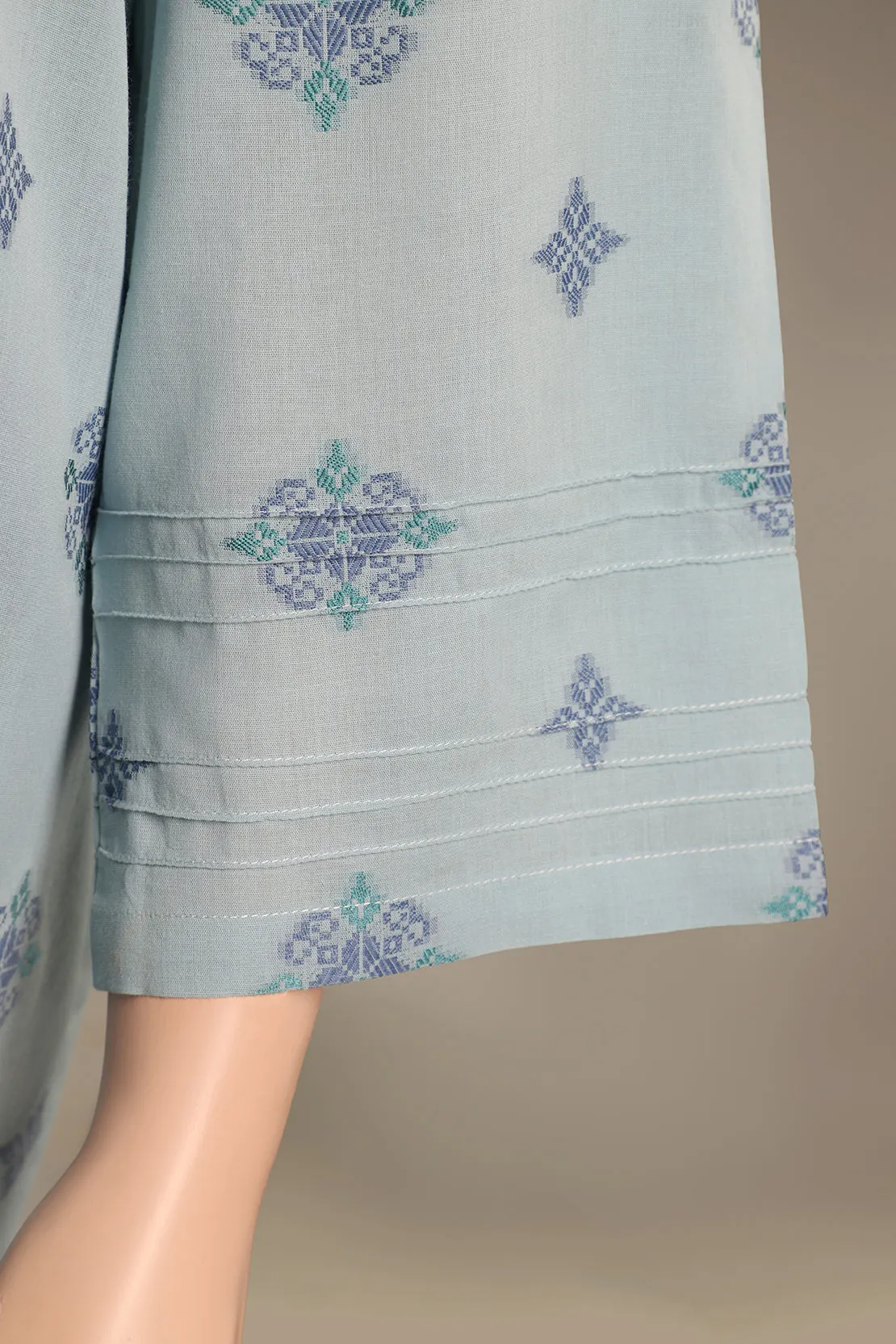 Cotton Jacquard Stitched 2 Piece (Shirt/Trouser)