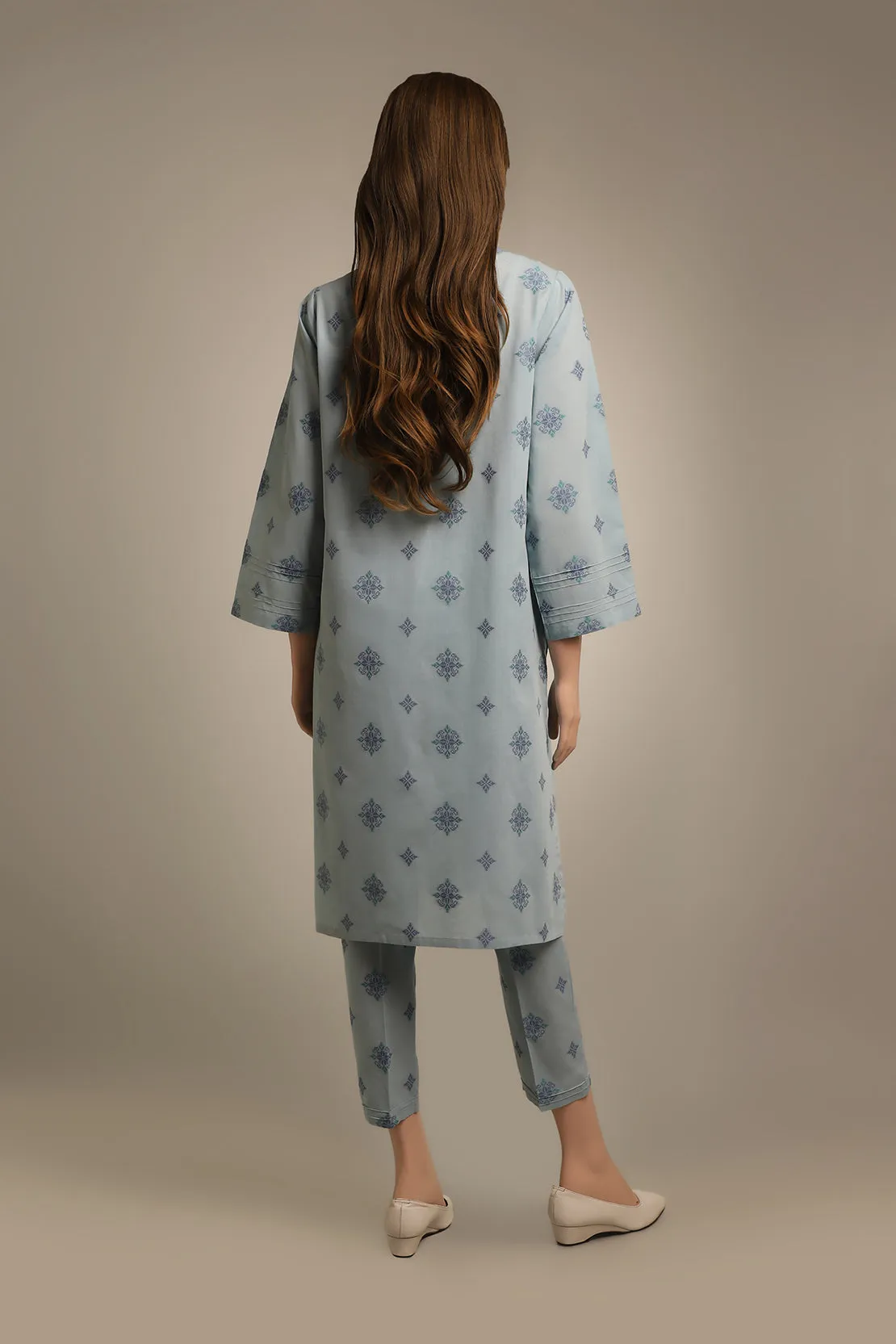Cotton Jacquard Stitched 2 Piece (Shirt/Trouser)