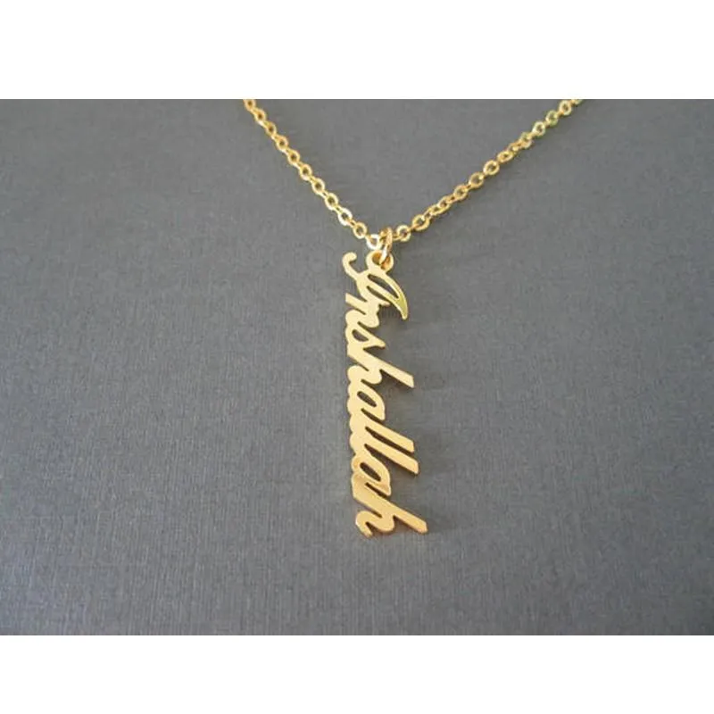 Customized Name Vertical Necklace