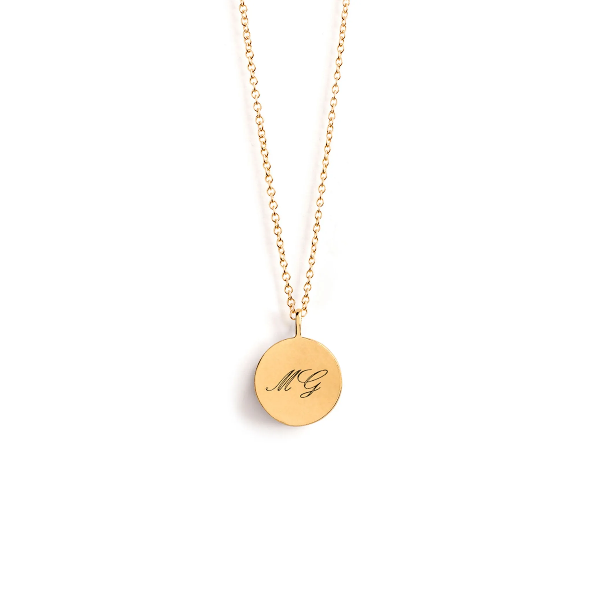 Engravable June Moonstone Mini Sundial Birthstone Necklace