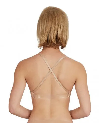 ladies Clear Back Bra Nude 3683