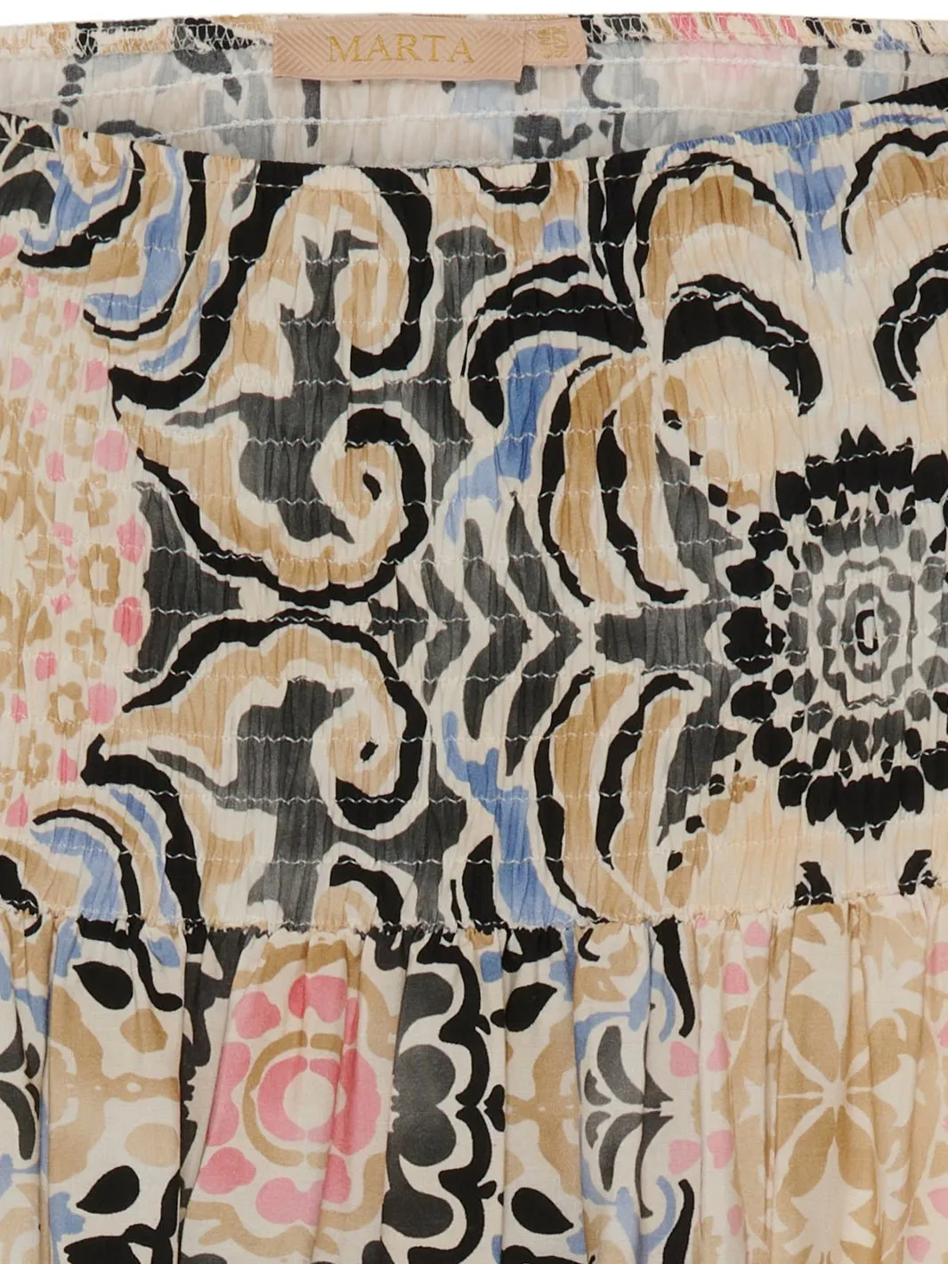 Marta du Chateau Princess skirt print nero 1259