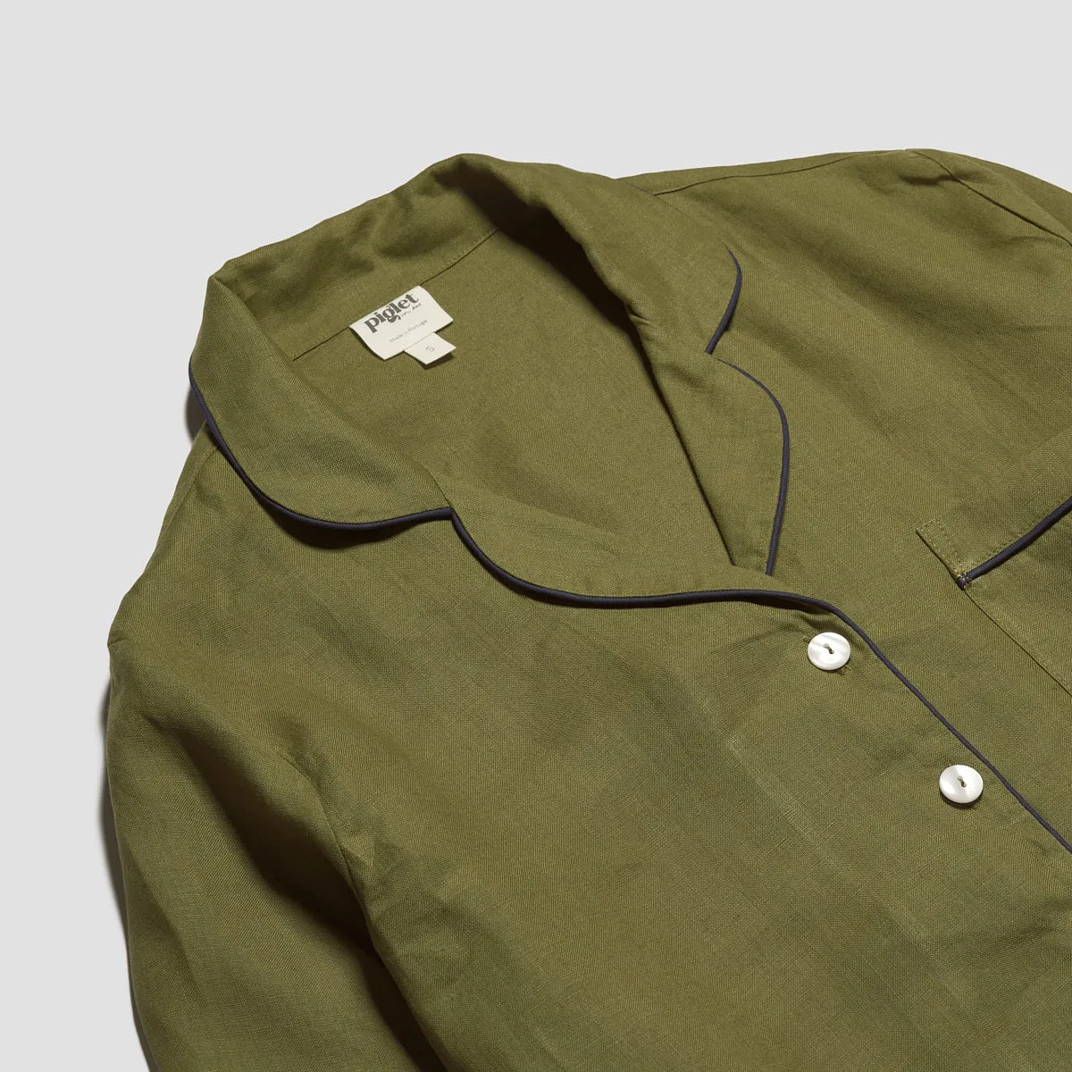 Moss Linen Pyjama Trouser Set