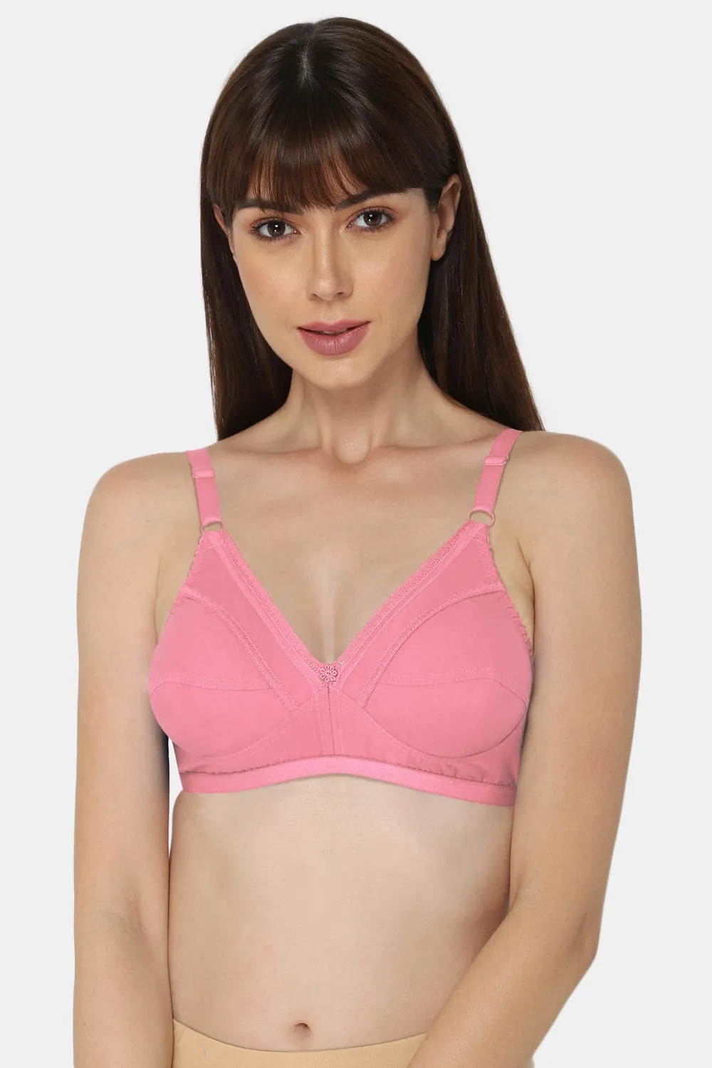 Naidu Hall Medium Coverage Non-Wired Non-Padded Cut and Sew type-Naturalle Cotton Saree Bra