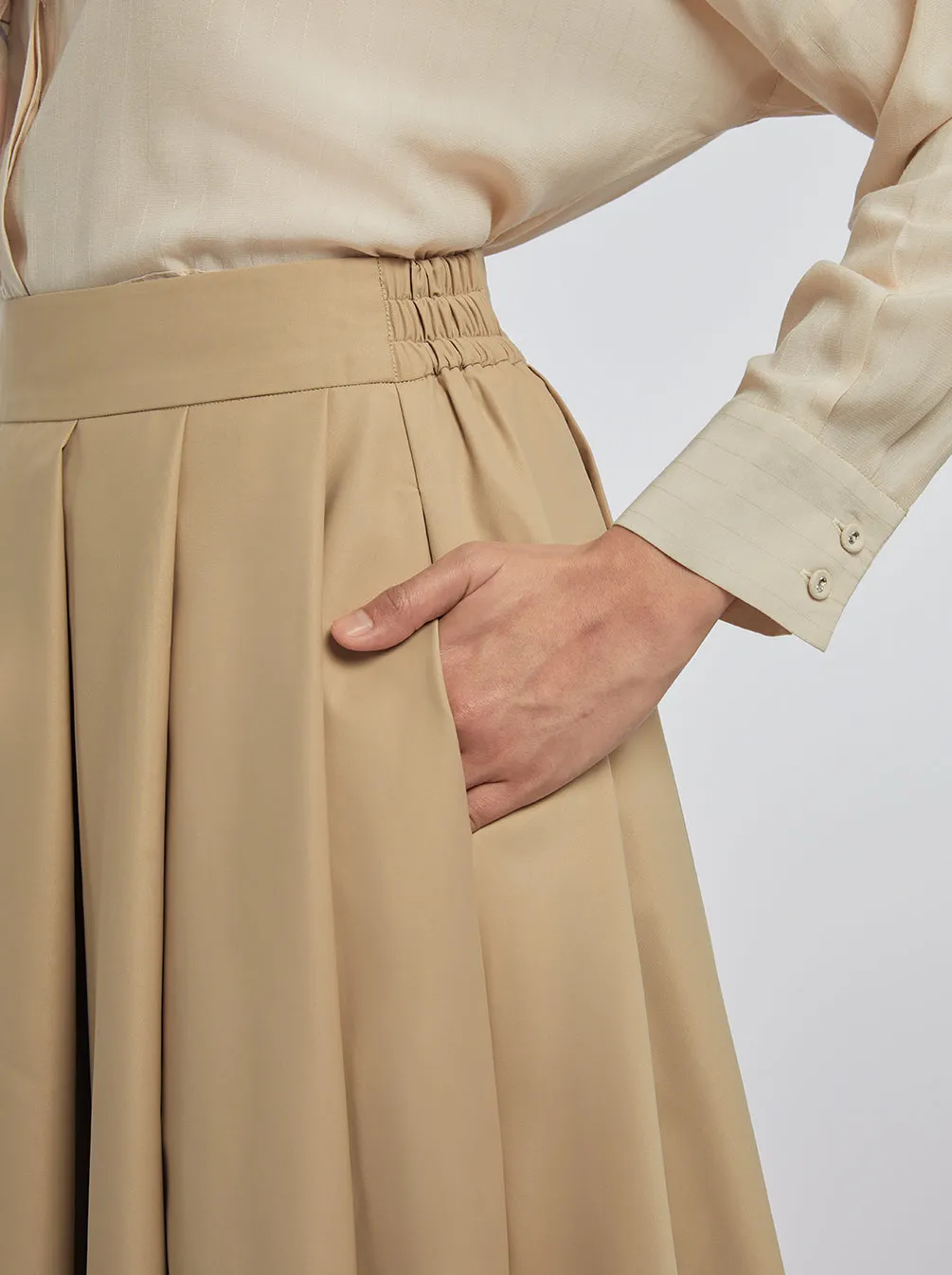 NURA SKIRT PLAIN KHAKI