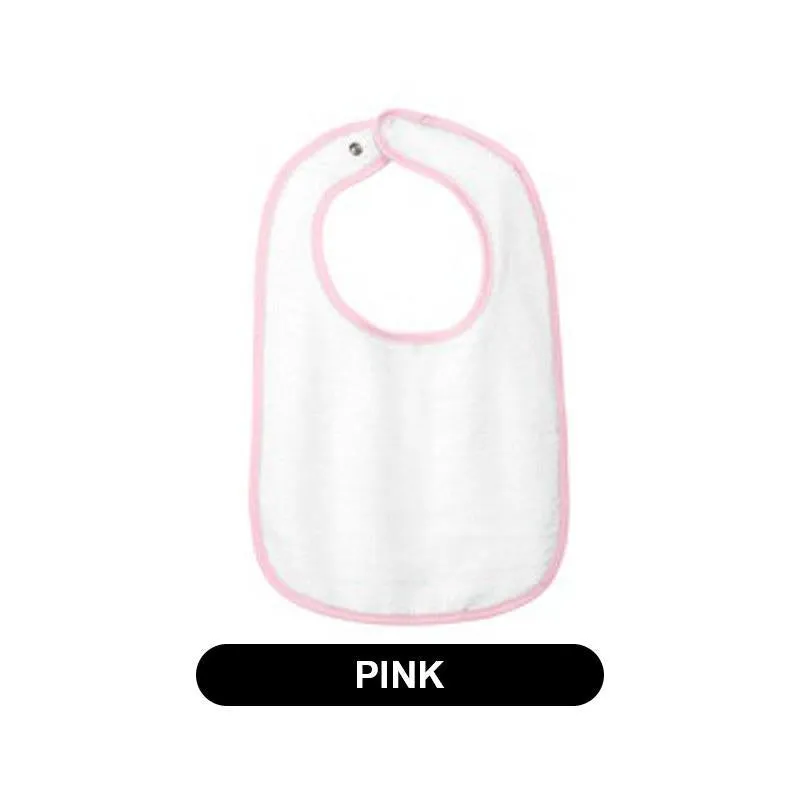 Rabbit Skins Infant Contrast Trim Terry Bib