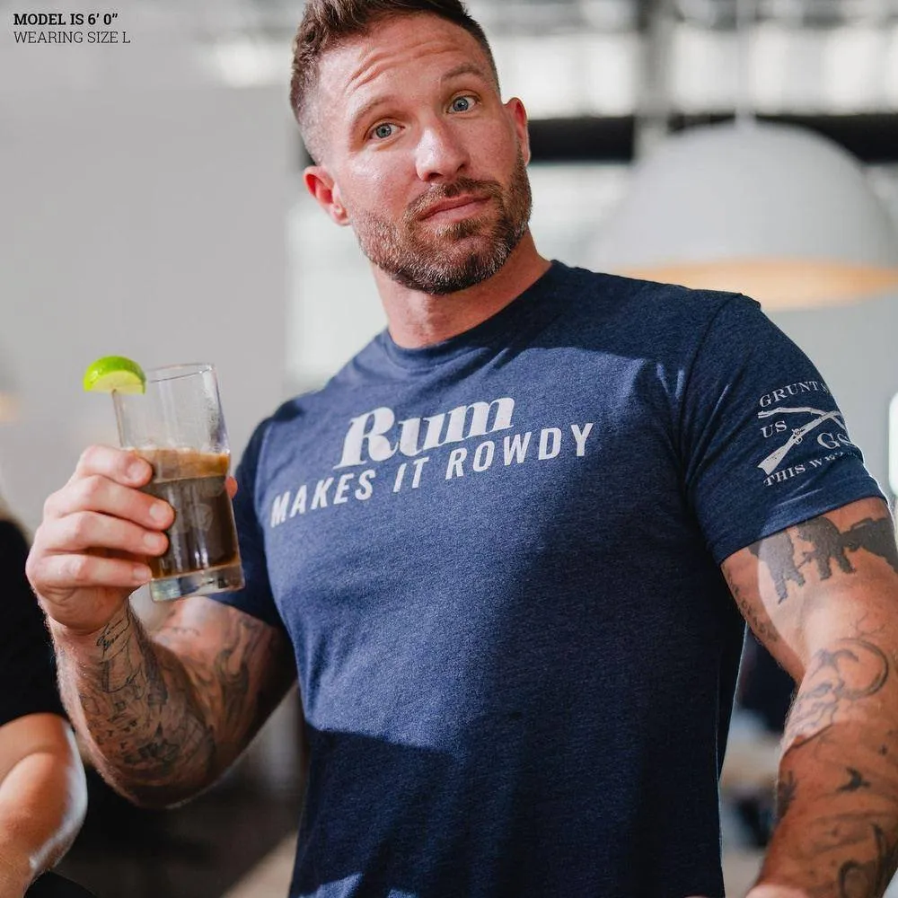Rum Makes It Rowdy T-Shirt - Midnight Navy