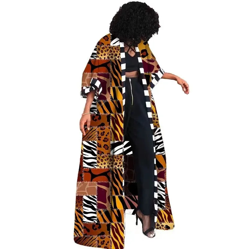 Wholesale new African national style women's coat Long printed windbreaker（CL9588）