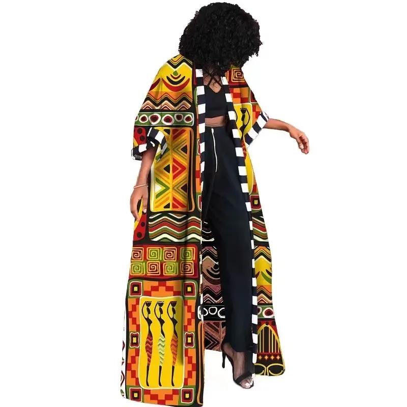 Wholesale new African national style women's coat Long printed windbreaker（CL9588）
