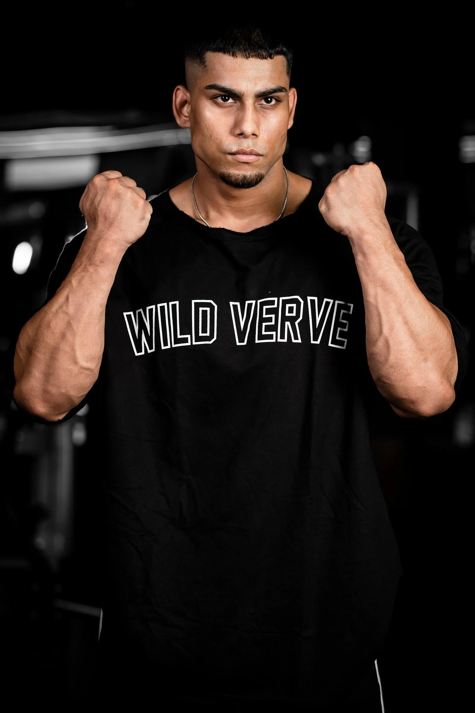 WILD VERVE NIGHT WALKER OVERSIZE TEE (BLACK)